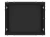 Lanberg WF01-6609-00B 19" 9U SZÉL:600mm MÉLY:600mm MAG:512mm lapraszerelt fémajtós fekete fali rack szekrény