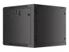 Lanberg WF01-6609-10B 19" 9U SZÉL:600mm MÉLY:600mm MAG:512mm lapraszerelt üvegajtós fekete fali rack szekrény