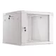 Lanberg WF01-6609-10S 19" 9U SZÉL:600mm MÉLY:600mm MAG:512mm lapraszerelt üvegajtós szürke fali rack szekrény