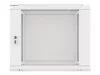 Lanberg WF01-6609-10S 19" 9U SZÉL:600mm MÉLY:600mm MAG:512mm lapraszerelt üvegajtós szürke fali rack szekrény