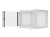 Lanberg WF01-6609-10S 19" 9U SZÉL:600mm MÉLY:600mm MAG:512mm lapraszerelt üvegajtós szürke fali rack szekrény
