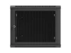 Lanberg WF01-6609-23B 19" 9U SZÉL:600mm MÉLY:600mm MAG:512mm lapraszerelt hálós fémajtós fekete fali rack szekrény