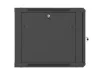 Lanberg WF01-6609-23B 19" 9U SZÉL:600mm MÉLY:600mm MAG:512mm lapraszerelt hálós fémajtós fekete fali rack szekrény