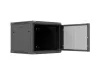 Lanberg WF01-6609-23B 19" 9U SZÉL:600mm MÉLY:600mm MAG:512mm lapraszerelt hálós fémajtós fekete fali rack szekrény