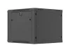 Lanberg WF01-6609-23B 19" 9U SZÉL:600mm MÉLY:600mm MAG:512mm lapraszerelt hálós fémajtós fekete fali rack szekrény
