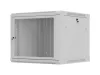 Lanberg WF01-6609-23S 19" 9U SZÉL:600mm MÉLY:600mm MAG:512mm lapraszerelt hálós fémajtós szürke fali rack szekrény