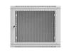 Lanberg WF01-6609-23S 19" 9U SZÉL:600mm MÉLY:600mm MAG:512mm lapraszerelt hálós fémajtós szürke fali rack szekrény