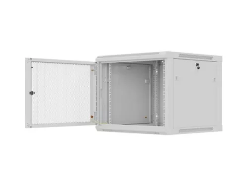 Lanberg WF01-6609-23S 19" 9U SZÉL:600mm MÉLY:600mm MAG:512mm lapraszerelt hálós fémajtós szürke fali rack szekrény