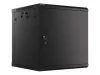 Lanberg WF01-6612-00B 19" 12U SZÉL:600mm MÉLY:600mm MAG:645mm lapraszerelt fémajtós fekete fali rack szekrény