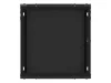 Lanberg WF01-6612-00B 19" 12U SZÉL:600mm MÉLY:600mm MAG:645mm lapraszerelt fémajtós fekete fali rack szekrény