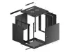 Lanberg WF01-6612-00B 19" 12U SZÉL:600mm MÉLY:600mm MAG:645mm lapraszerelt fémajtós fekete fali rack szekrény