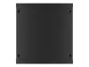 Lanberg WF01-6612-00B 19" 12U SZÉL:600mm MÉLY:600mm MAG:645mm lapraszerelt fémajtós fekete fali rack szekrény