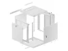 Lanberg WF01-6612-00S 19" 12U SZÉL:600mm MÉLY:600mm MAG:645mm lapraszerelt fémajtós szürke fali rack szekrény