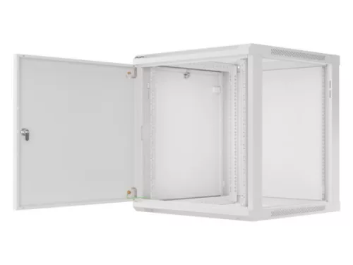 Lanberg WF01-6612-00S 19" 12U SZÉL:600mm MÉLY:600mm MAG:645mm lapraszerelt fémajtós szürke fali rack szekrény