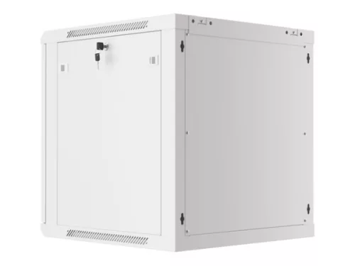 Lanberg WF01-6612-00S 19" 12U SZÉL:600mm MÉLY:600mm MAG:645mm lapraszerelt fémajtós szürke fali rack szekrény