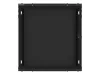Lanberg WF01-6612-10B 19" 12U SZÉL:600mm MÉLY:600mm MAG:640mm lapraszerelt üvegajtós fekete fali rack szekrény