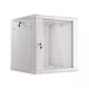 Lanberg WF01-6612-10S 19" 12U SZÉL:600mm MÉLY:600mm MAG:640mm lapraszerelt üvegajtós szürke fali rack szekrény