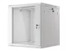 Lanberg WF01-6612-10S 19" 12U SZÉL:600mm MÉLY:600mm MAG:640mm lapraszerelt üvegajtós szürke fali rack szekrény