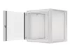Lanberg WF01-6612-10S 19" 12U SZÉL:600mm MÉLY:600mm MAG:640mm lapraszerelt üvegajtós szürke fali rack szekrény