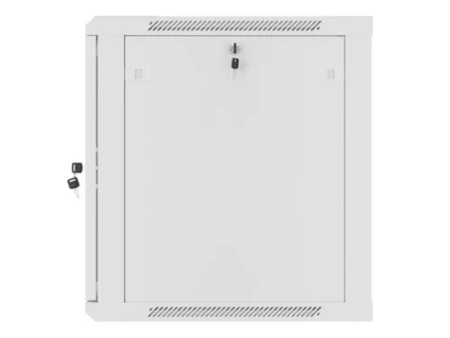 Lanberg WF01-6612-10S 19" 12U SZÉL:600mm MÉLY:600mm MAG:640mm lapraszerelt üvegajtós szürke fali rack szekrény