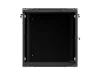 Lanberg WF01-6612-23B 19" 12U SZÉL:600mm MÉLY:600mm MAG:646mm lapraszerelt hálós fémajtós fekete fali rack szekrény