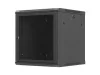 Lanberg WF01-6612-23B 19" 12U SZÉL:600mm MÉLY:600mm MAG:646mm lapraszerelt hálós fémajtós fekete fali rack szekrény
