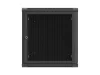 Lanberg WF01-6612-23B 19" 12U SZÉL:600mm MÉLY:600mm MAG:646mm lapraszerelt hálós fémajtós fekete fali rack szekrény