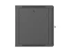 Lanberg WF01-6612-23B 19" 12U SZÉL:600mm MÉLY:600mm MAG:646mm lapraszerelt hálós fémajtós fekete fali rack szekrény
