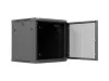 Lanberg WF01-6612-23B 19" 12U SZÉL:600mm MÉLY:600mm MAG:646mm lapraszerelt hálós fémajtós fekete fali rack szekrény