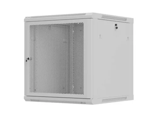 Lanberg WF01-6612-23S 19" 12U SZÉL:600mm MÉLY:600mm MAG:646mm lapraszerelt hálós fémajtós szürke fali rack szekrény