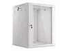 Lanberg WF01-6615-10S 19" 15U SZÉL:600mm MÉLY:600mm MAG:774mm lapraszerelt üvegajtós szürke fali rack szekrény