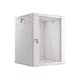 Lanberg WF01-6615-10S 19" 15U SZÉL:600mm MÉLY:600mm MAG:774mm lapraszerelt üvegajtós szürke fali rack szekrény