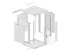 Lanberg WF01-6615-10S 19" 15U SZÉL:600mm MÉLY:600mm MAG:774mm lapraszerelt üvegajtós szürke fali rack szekrény