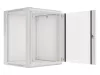 Lanberg WF01-6615-10S 19" 15U SZÉL:600mm MÉLY:600mm MAG:774mm lapraszerelt üvegajtós szürke fali rack szekrény