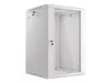 Lanberg WF01-6618-10S 19" 18U SZÉL:600mm MÉLY:600mm MAG:907mm lapraszerelt üvegajtós szürke fali rack szekrény