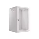 Lanberg WF01-6618-10S 19" 18U SZÉL:600mm MÉLY:600mm MAG:907mm lapraszerelt üvegajtós szürke fali rack szekrény