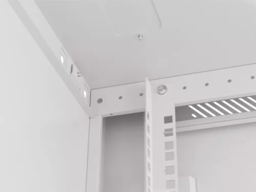 Lanberg WF01-6618-10S 19" 18U SZÉL:600mm MÉLY:600mm MAG:907mm lapraszerelt üvegajtós szürke fali rack szekrény