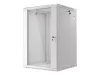 Lanberg WF01-6618-10S 19" 18U SZÉL:600mm MÉLY:600mm MAG:907mm lapraszerelt üvegajtós szürke fali rack szekrény