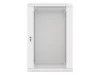 Lanberg WF01-6618-10S 19" 18U SZÉL:600mm MÉLY:600mm MAG:907mm lapraszerelt üvegajtós szürke fali rack szekrény