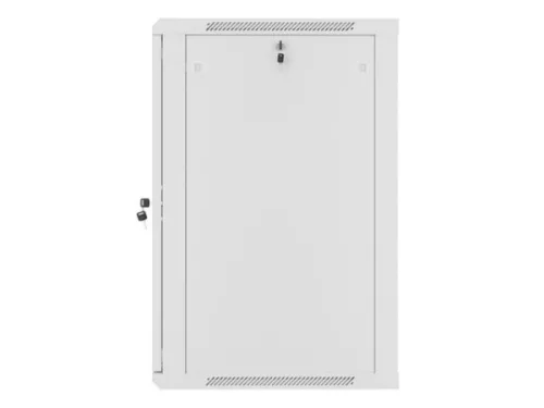 Lanberg WF01-6618-10S 19" 18U SZÉL:600mm MÉLY:600mm MAG:907mm lapraszerelt üvegajtós szürke fali rack szekrény