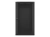 Lanberg WF01-6622-10B 19" 22U SZÉL:600mm MÉLY:600mm MAG:1085mm lapraszerelt üvegajtós fekete fali rack szekrény