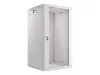 Lanberg WF01-6622-10S 19" 22U SZÉL:600mm MÉLY:600mm MAG:1085mm lapraszerelt üvegajtós szürke fali rack szekrény
