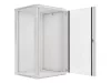 Lanberg WF01-6622-10S 19" 22U SZÉL:600mm MÉLY:600mm MAG:1085mm lapraszerelt üvegajtós szürke fali rack szekrény