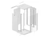 Lanberg WF01-6622-10S 19" 22U SZÉL:600mm MÉLY:600mm MAG:1085mm lapraszerelt üvegajtós szürke fali rack szekrény