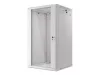 Lanberg WF01-6622-10S 19" 22U SZÉL:600mm MÉLY:600mm MAG:1085mm lapraszerelt üvegajtós szürke fali rack szekrény