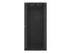 Lanberg WF01-6627-10B 19" 27U SZÉL:600mm MÉLY:600mm MAG:1307mm lapraszerelt üvegajtós fekete fali rack szekrény