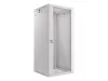 Lanberg WF01-6627-10S 19" 27U SZÉL:600mm MÉLY:600mm MAG:1307mm lapraszerelt üvegajtós szürke fali rack szekrény