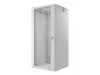 Lanberg WF01-6627-10S 19" 27U SZÉL:600mm MÉLY:600mm MAG:1307mm lapraszerelt üvegajtós szürke fali rack szekrény