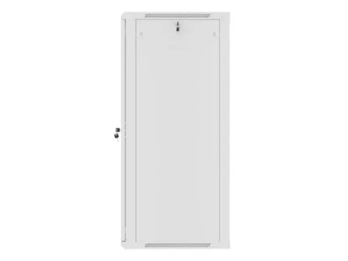 Lanberg WF01-6627-10S 19" 27U SZÉL:600mm MÉLY:600mm MAG:1307mm lapraszerelt üvegajtós szürke fali rack szekrény