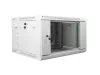 Lanberg WF02-6606-10S 19" 6U SZÉL:600mm MÉLY:600mm MAG:374mm lapraszerelt üvegajtós szürke kétrészes fali rack szekrény